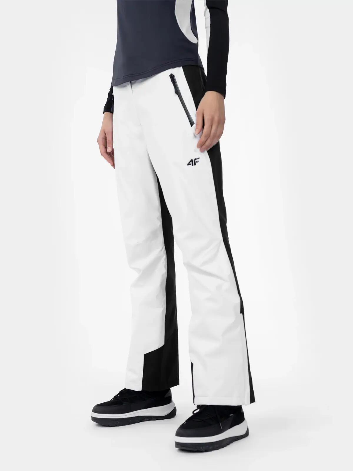 PANTALONI DE SCHI 4FPRO MEMBRANA DERMIZAX® 20 000 PENTRU FEMEI, Alb, L 5/6