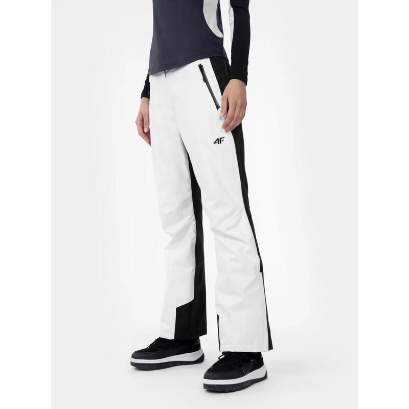 PANTALONI DE SCHI 4FPRO MEMBRANA DERMIZAX® 20 000 PENTRU FEMEI, Alb, S