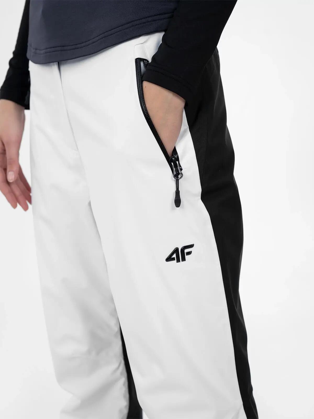 PANTALONI DE SCHI 4FPRO MEMBRANA DERMIZAX® 20 000 PENTRU FEMEI, Alb, L 4/6
