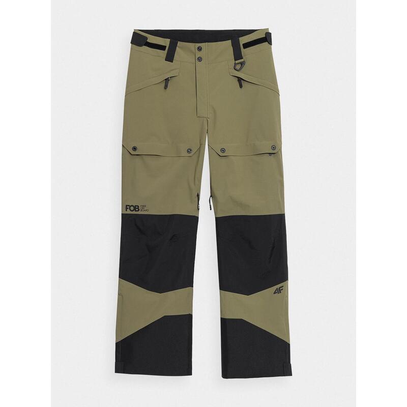 Pantaloni snowboard pentru barbati  4F FOB SPMS001, membrana 15000, Khaki, M