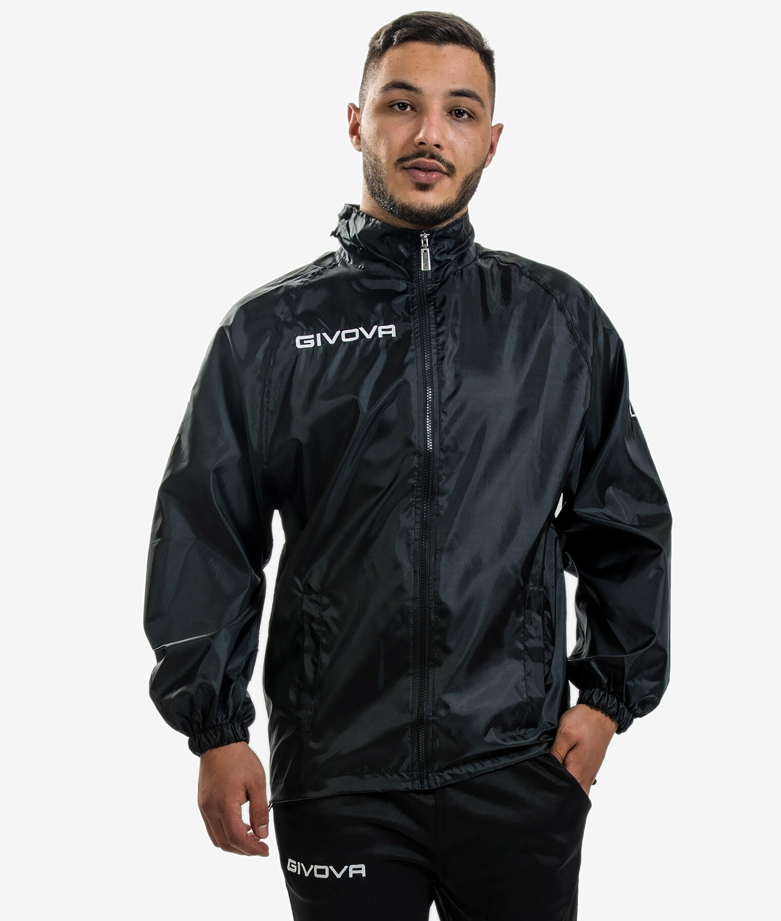 Giacca impermeabile (k-way) uomo givova nero 3/3