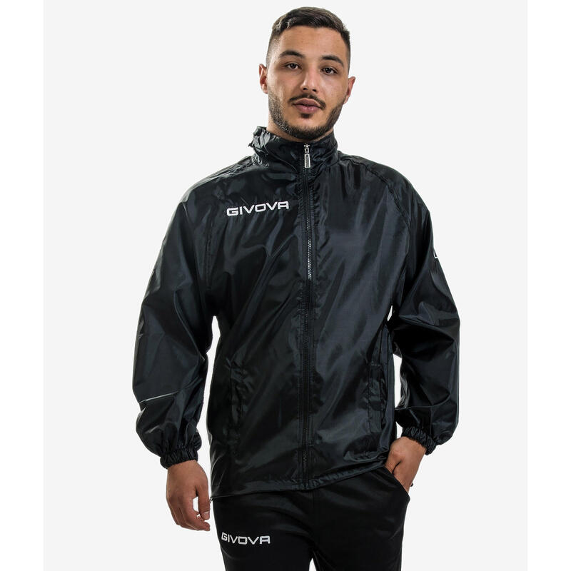 Jachetă de ploaie Givova Basico, negru, 3XL