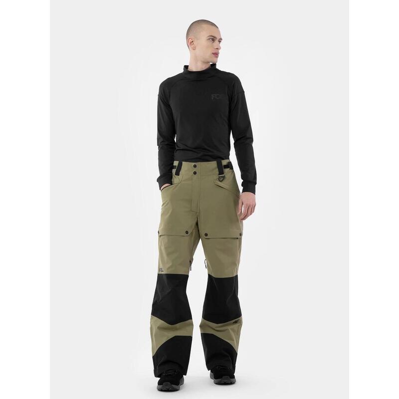 Pantaloni snowboard pentru barbati  4F FOB SPMS001, membrana 15000, Khaki, S