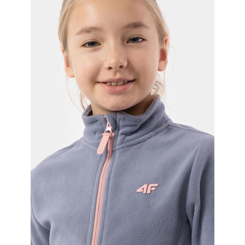 Fleece pentru fete 4F JPLD001, Denim, 164