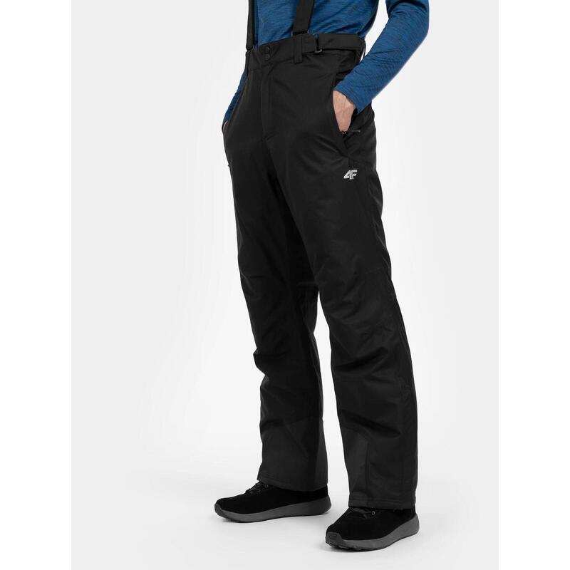 PANTALONI DE SCHI CU BRETELE MEMBRANA 5 000 PENTRU BĂRBAȚI, Negru, XL