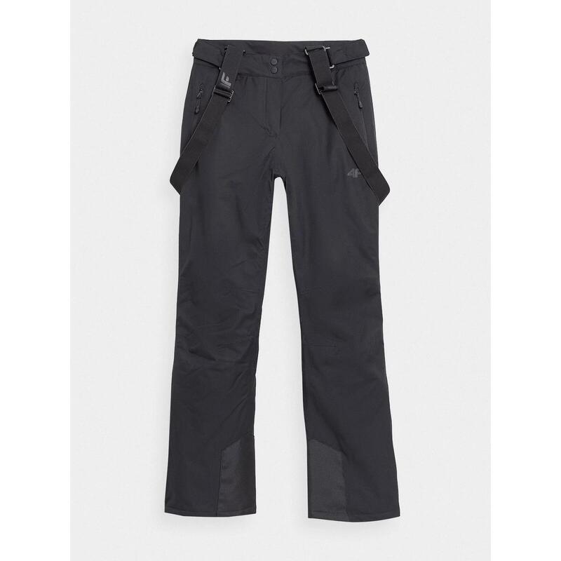 PANTALONI DE SCHI CU BRETELE MEMBRANA 5 000 PENTRU FEMEI, Negru, M