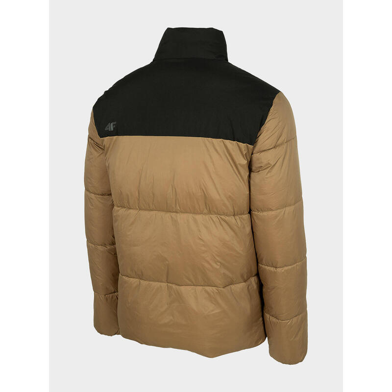 Geacă matlasată din puf sintetic pentru bărbați, maro deschis, 3XL