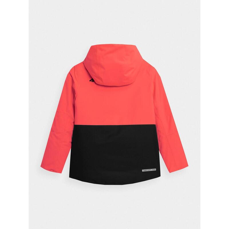 Geaca schi  pentru fete 4F JKUDN001, membrana 5000, CORAL NEON, 158