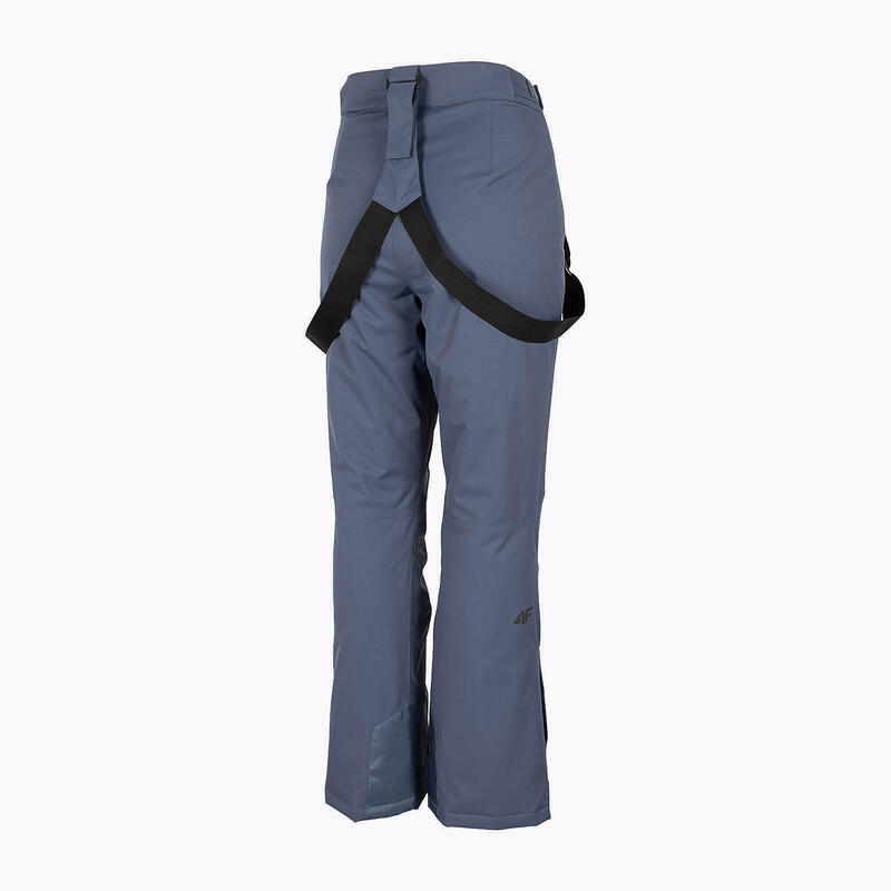 PANTALONI DE SCHI CU BRETELE MEMBRANA 5 000 PENTRU FEMEI, Denim, XS