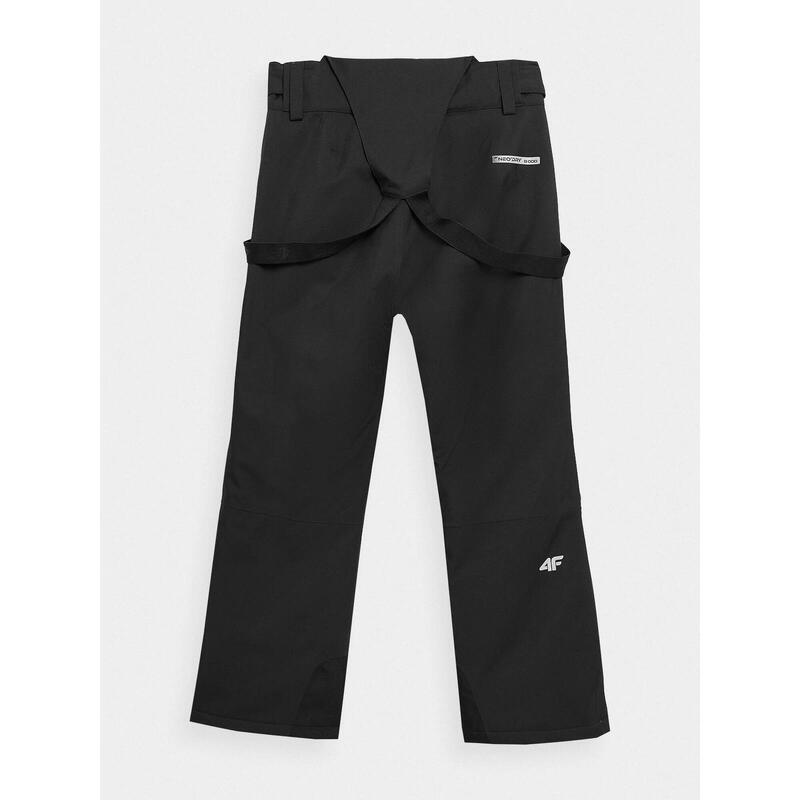 Pantaloni Schi pentru fete 4f JSPDN001, membrana 8000, Negru, 134