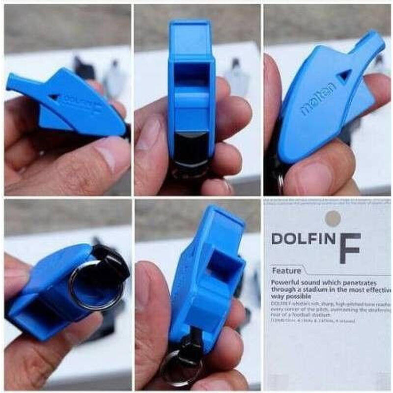 Fluier pentru arbitru de fotbal Molten Dolfin F, albastru