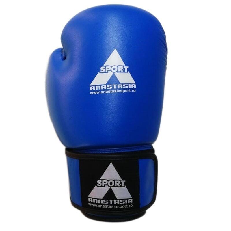 Manusi profesionale box lupta Anastasia Sport, piele naturala, albastre, 10 OZ