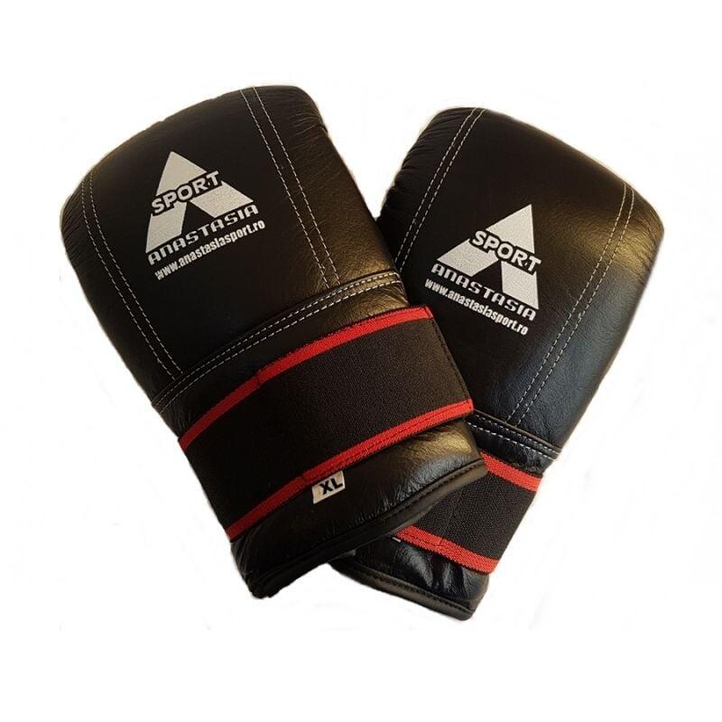 Manusi sac box Anastasia Sport, piele naturala, negre, marime M