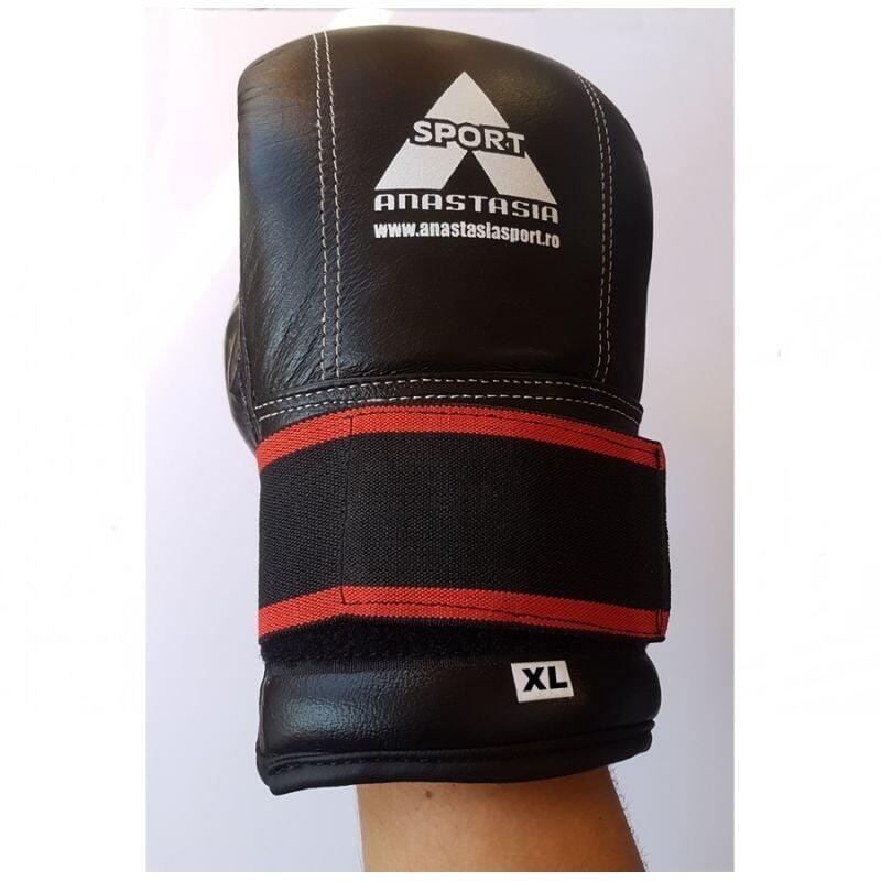 Manusi sac box Anastasia Sport, piele naturala, culoare negru, marime S