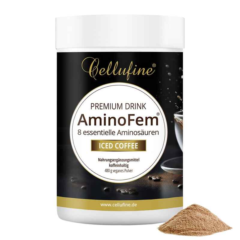 AminoFem® Premium Drink - Iced Coffee - 480 g veganes Pulver