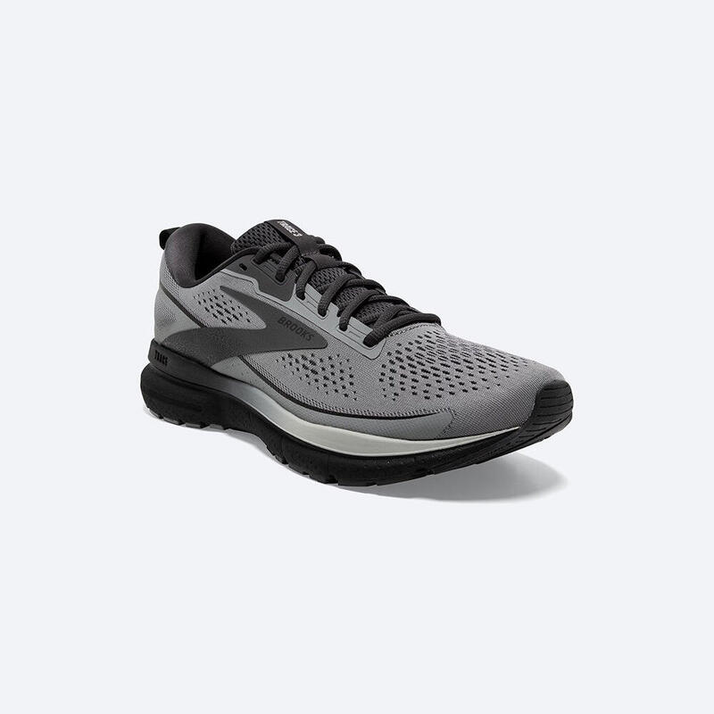 Trace 3 Wide Men Road Running Shoes - Grey x Black