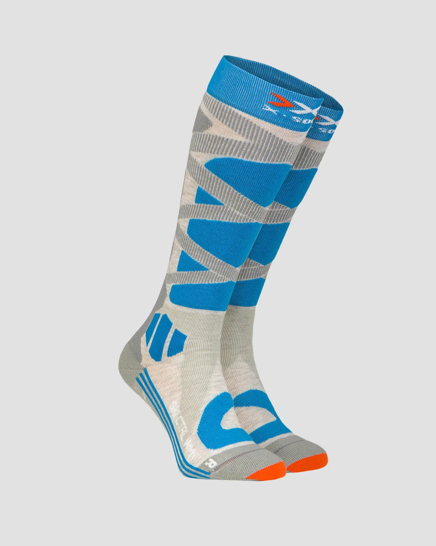 X-Socks Ski Control 4.0 W skisokken grijs/blauw dames 2/3
