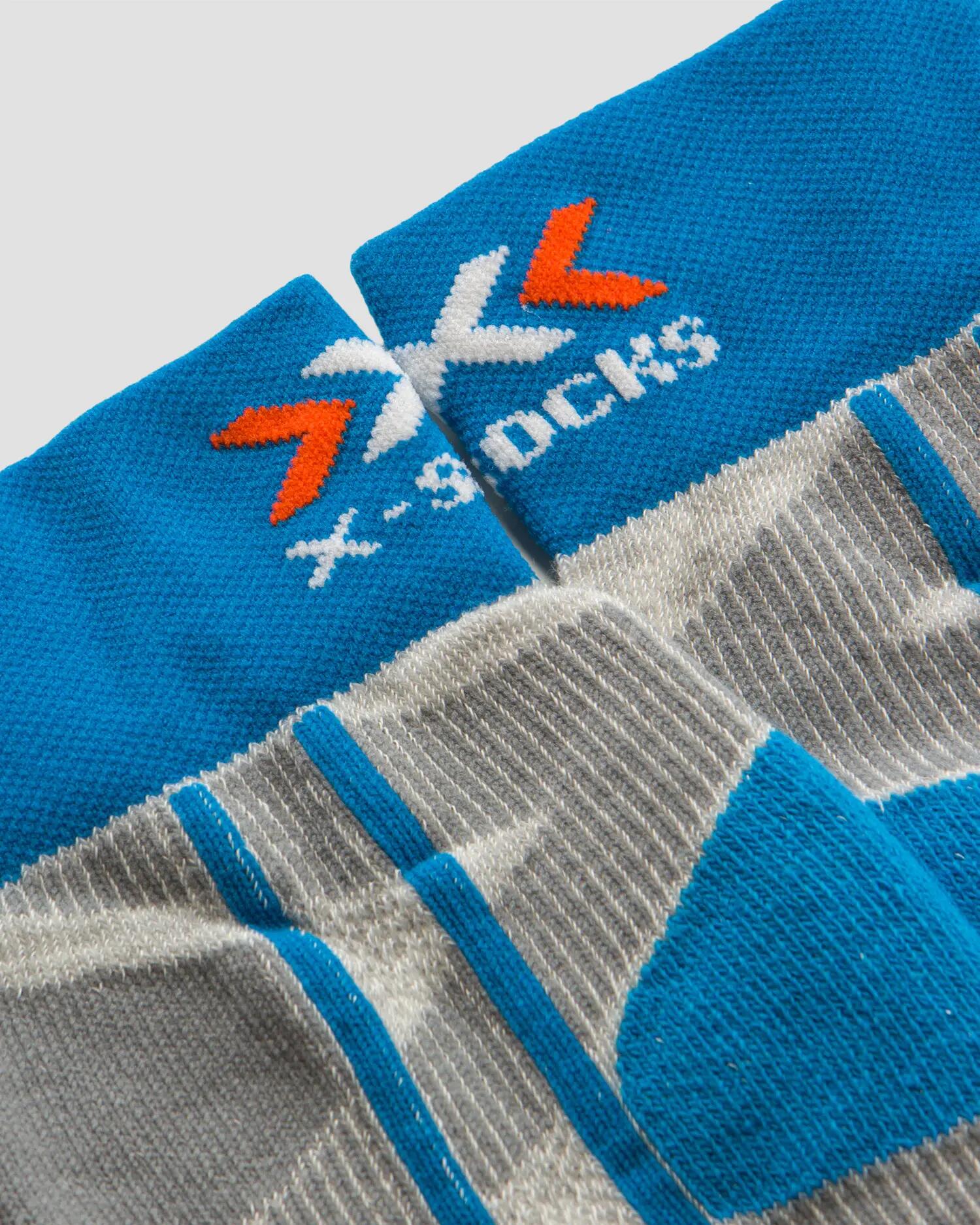 X-Socks Ski Control 4.0 W skisokken grijs/blauw dames 3/3
