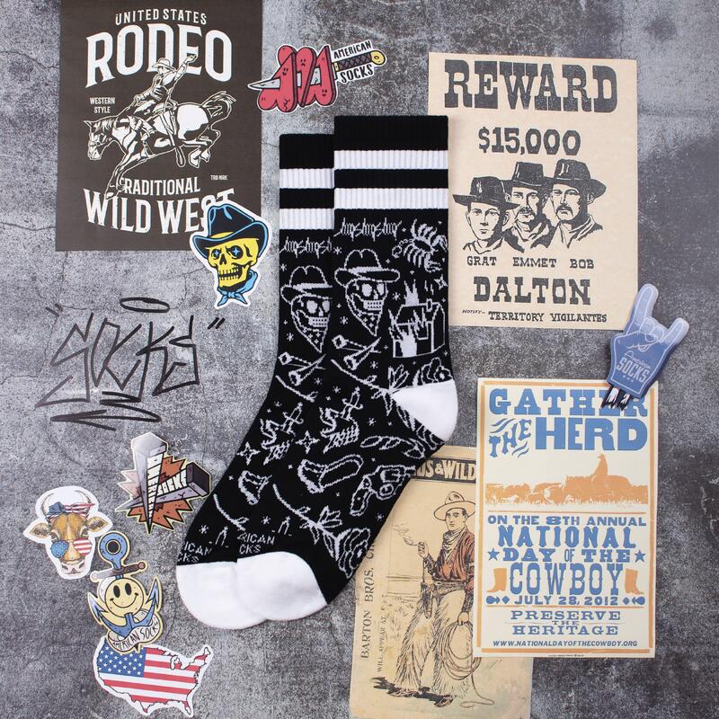 Calcetines divertidos para deporte American Socks Cowboy - Mid High