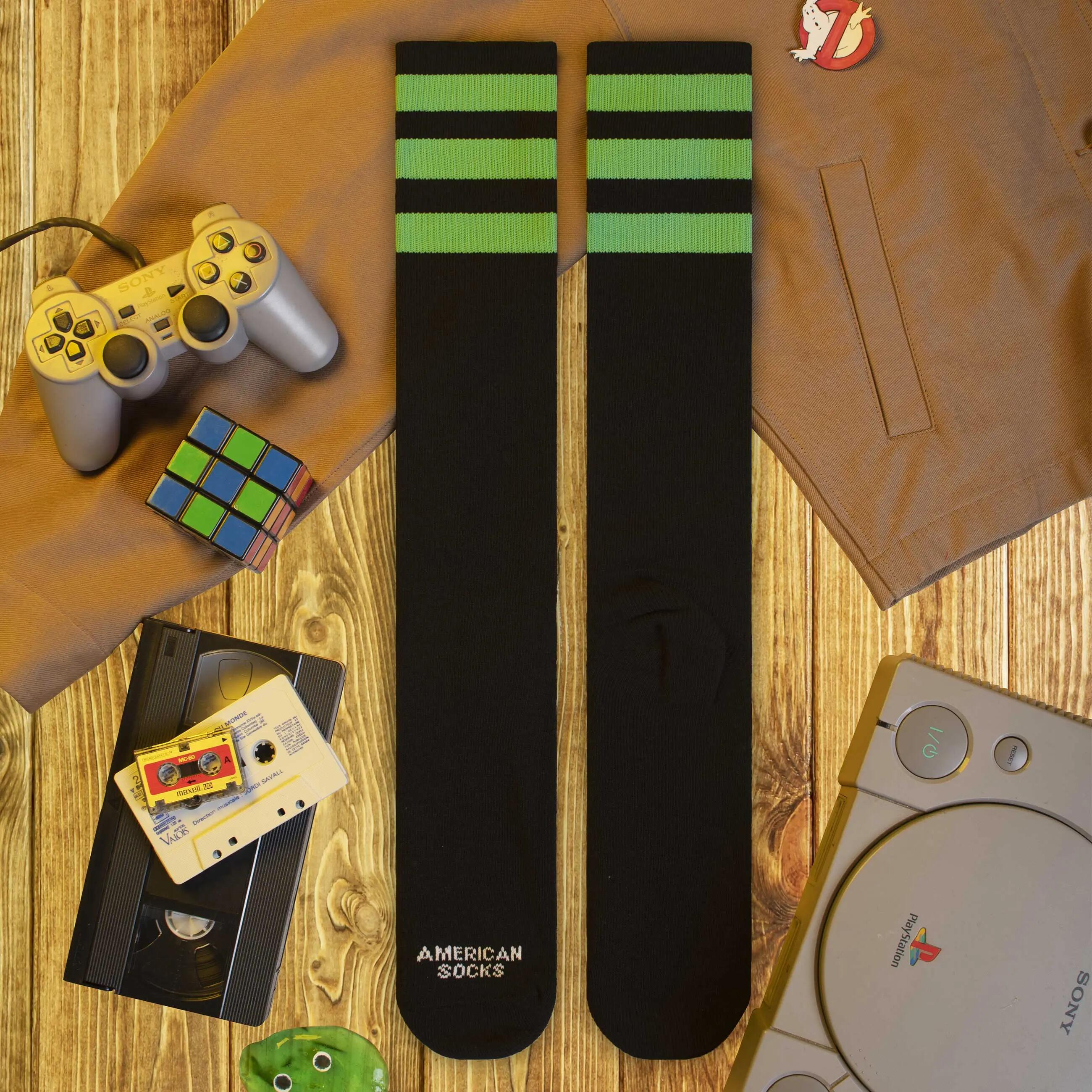 Ghostbusters - Calcetines clásicos retro hasta la rodilla con rayas 7/7