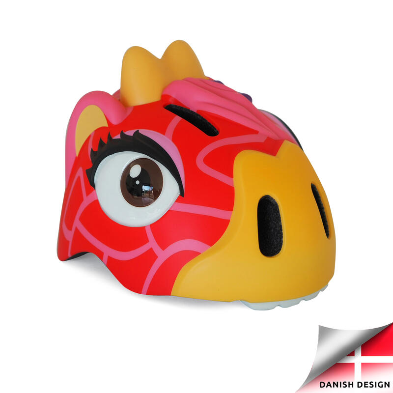 Casco da Bici per Bambini | Giraffa Rossa | Crazy Safety | Omologato EN1078