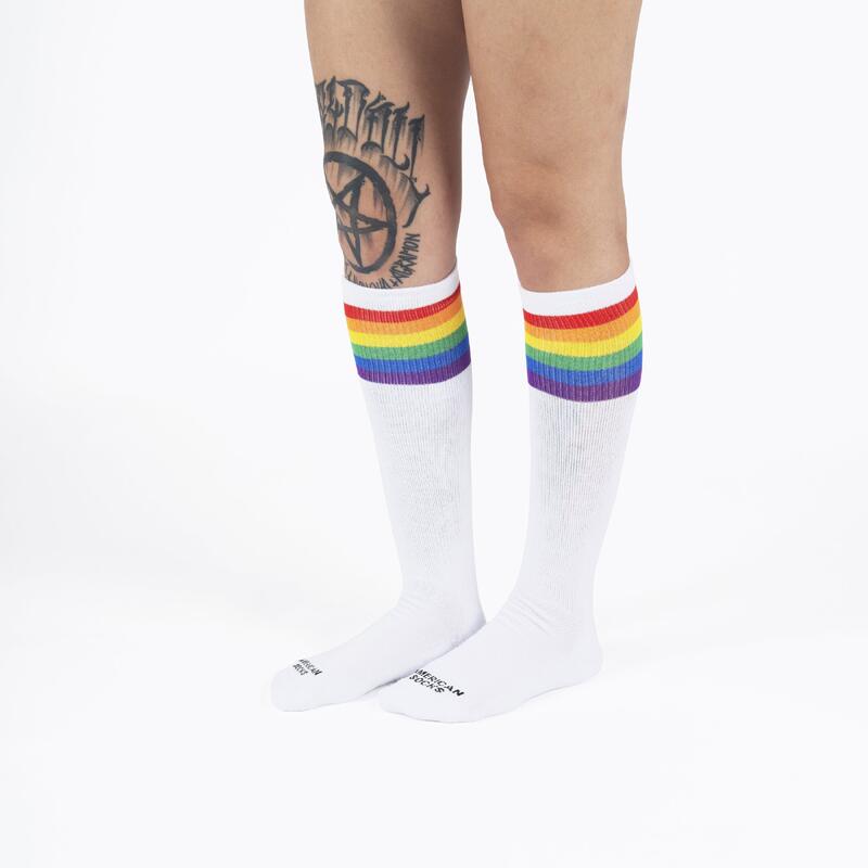 Calcetines divertidos para deporte American Socks Rainbow Pride - Knee High