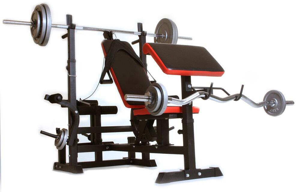 Ławka treningowa duża regulowana z modlitewnikiem Multi Gym 1/4