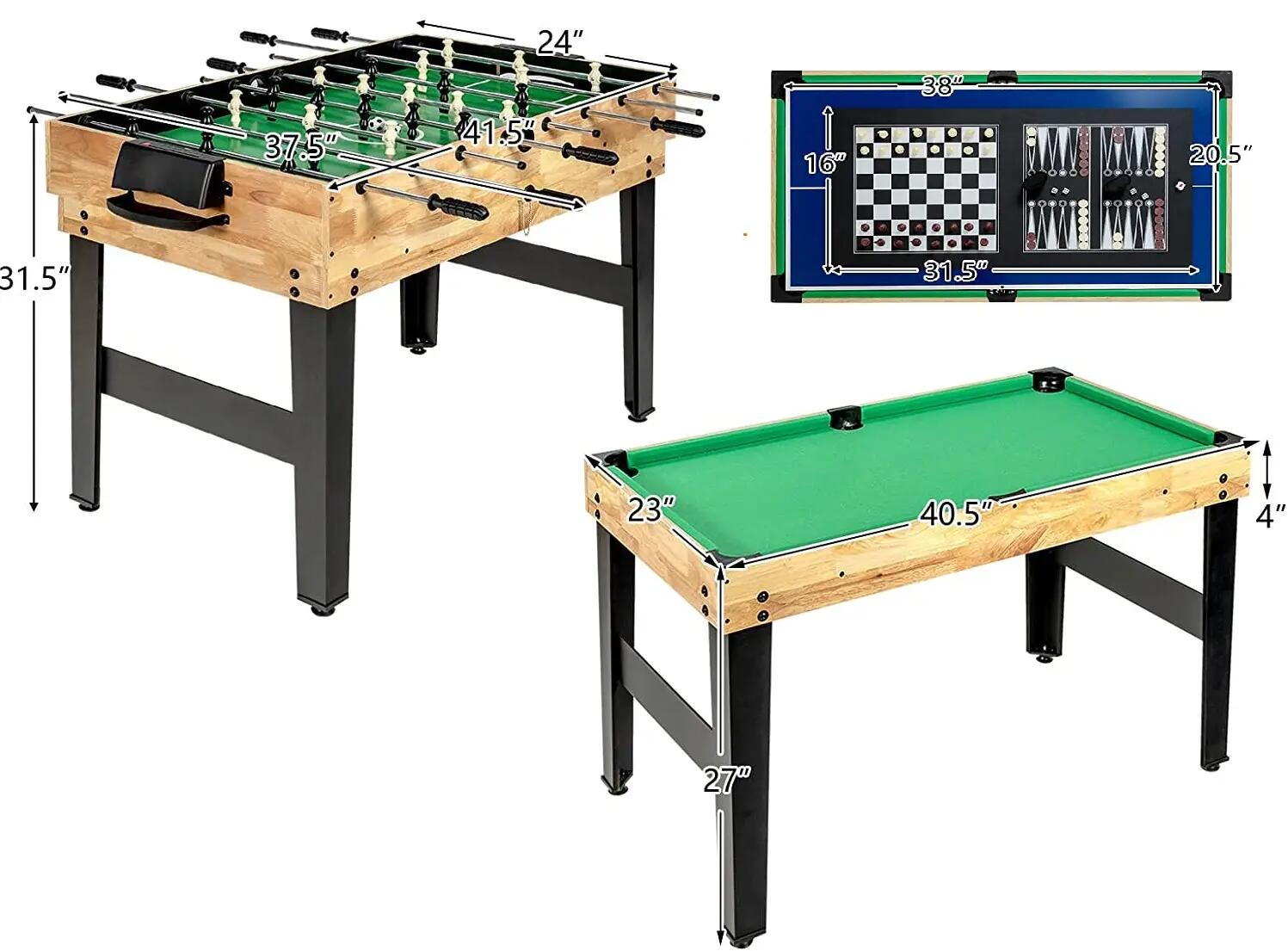 Multi Stół do gier 10w1 Piłkarzyki Ping-Pong 2/3