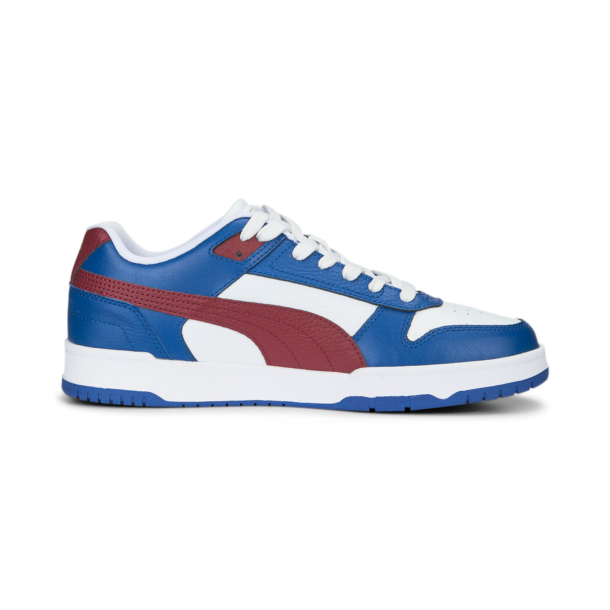 Zapatillas Deportivas de Cuero de Vaca RBD Game para Hombre Blanco, Azul 4/7