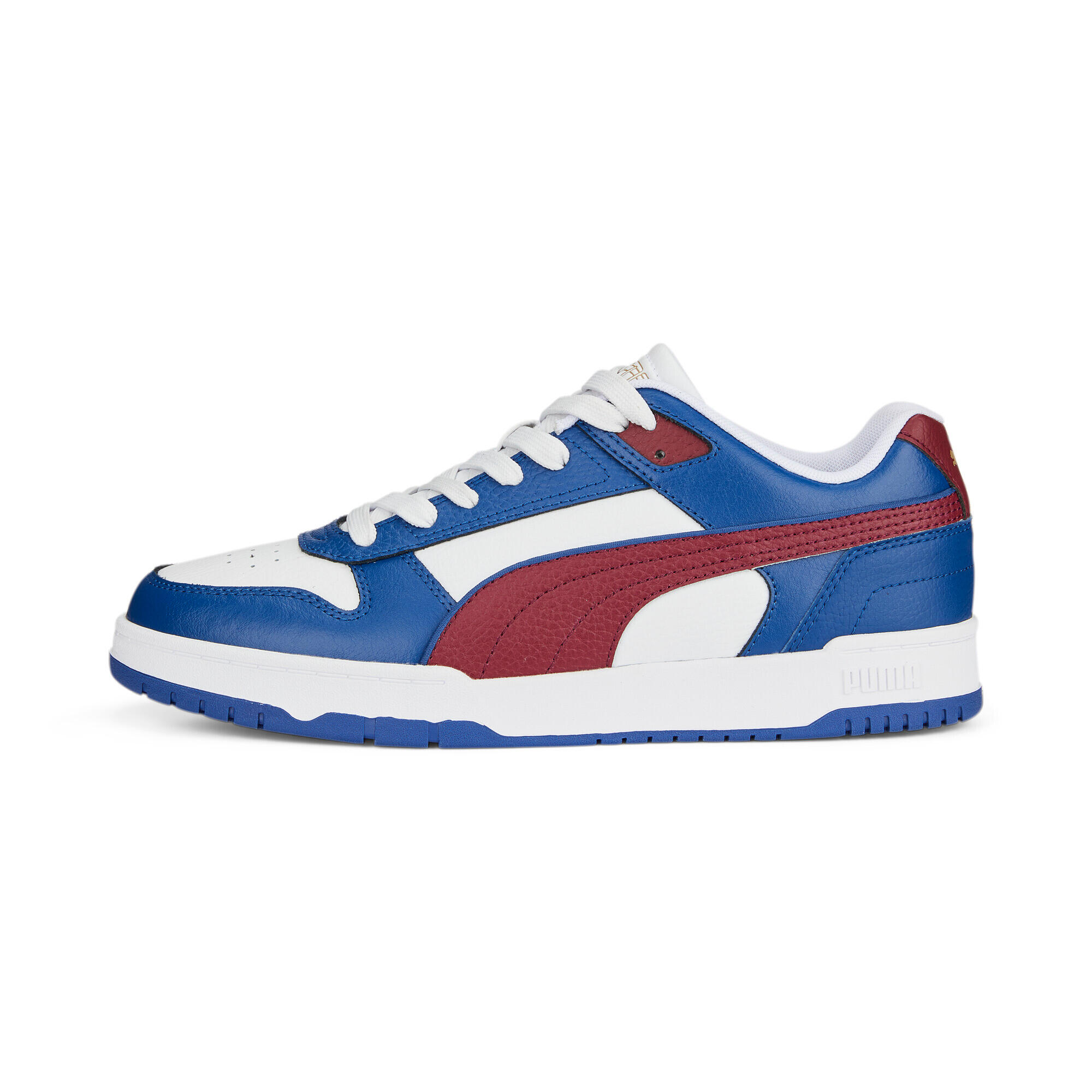 Zapatillas Deportivas de Cuero de Vaca RBD Game para Hombre Blanco, Azul 2/7
