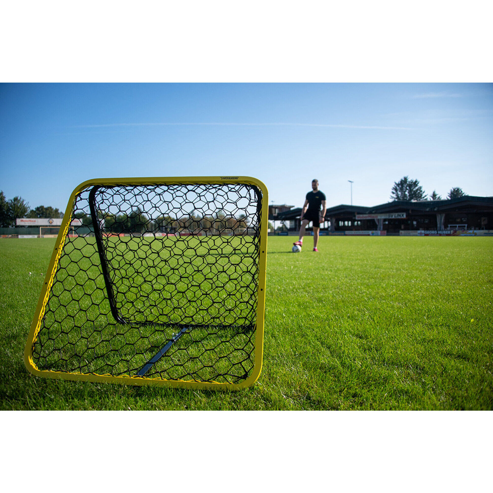 Filet De Rebond Double Face - Rebounder Foot, Tennis, Handball - Cadre Acier 25 Mm, Angles Réglables, Pliable