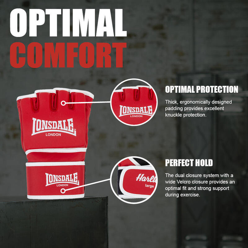 LONSDALE MMA-trainingshandschoenen van synthetisch leer HARLTON