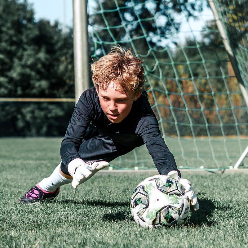 Gants de Gardien de But Football Enfant Classic 1.0 White-Out avec Barrettes