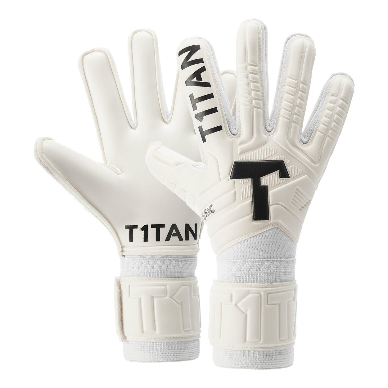 T1tan - Gants De Gardien De But Football Adulte Classic 1.0 White-out Avec Barrettes - Gants De Gardien - Blanc -  8 À 10 Ans - Decathlon