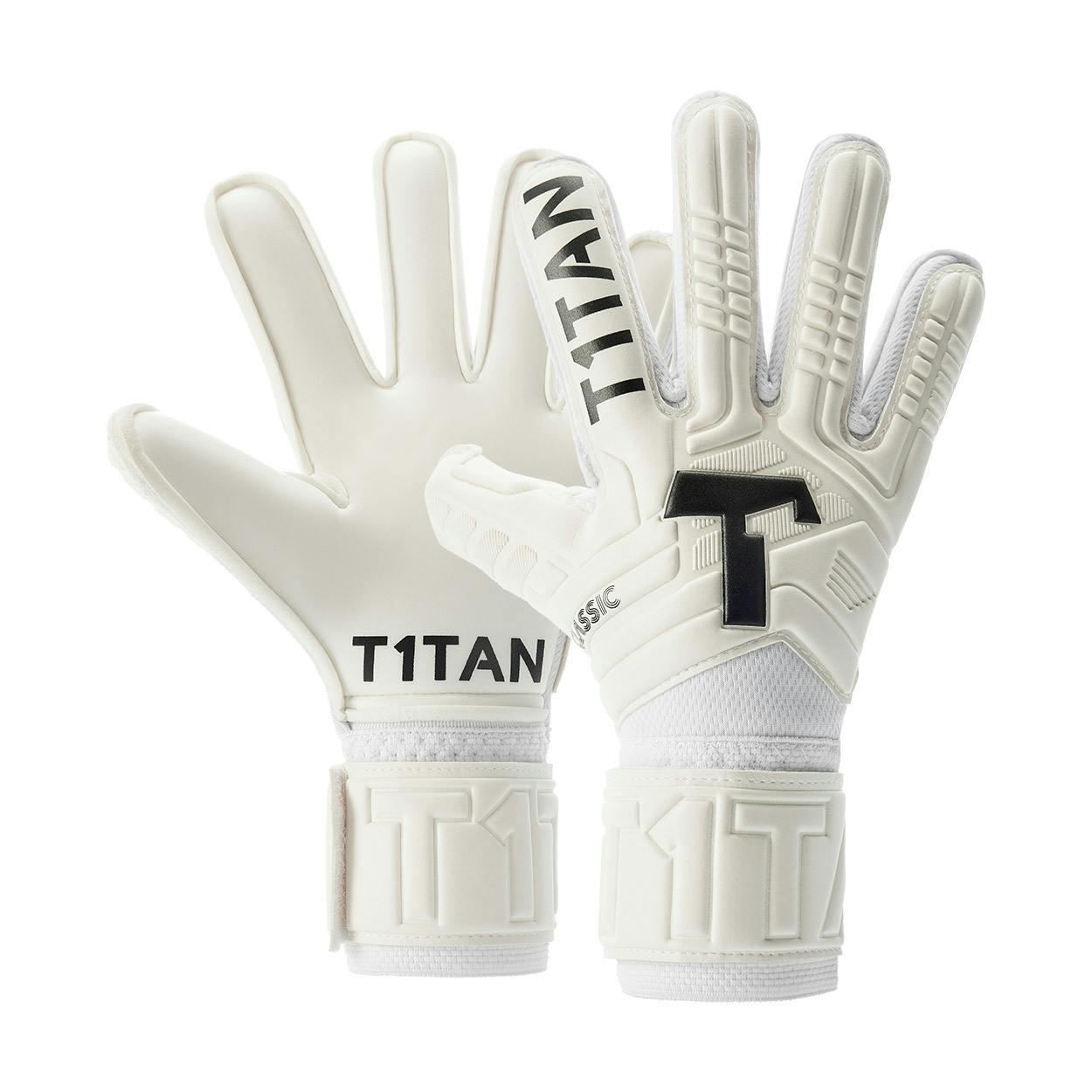 T1TAN Guanti da Portiere per Bambini Classic 1.0 White-Out