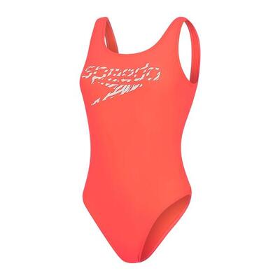 Speedo logo deep u-back damesbadpak uit één stuk