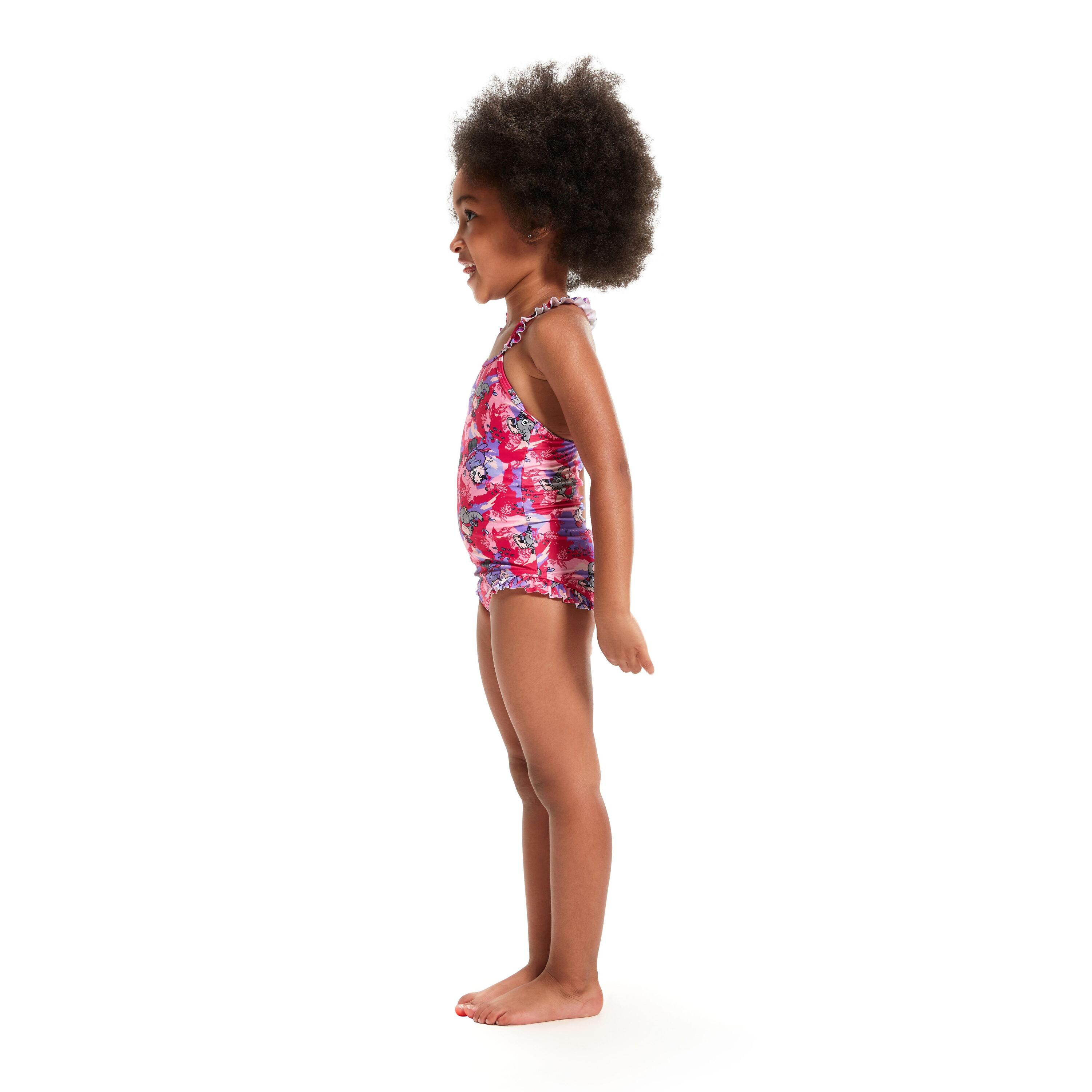 1-delig bedrukt zwempak voor babymeisjes met dunne bandjes Speedo LTS 6/7