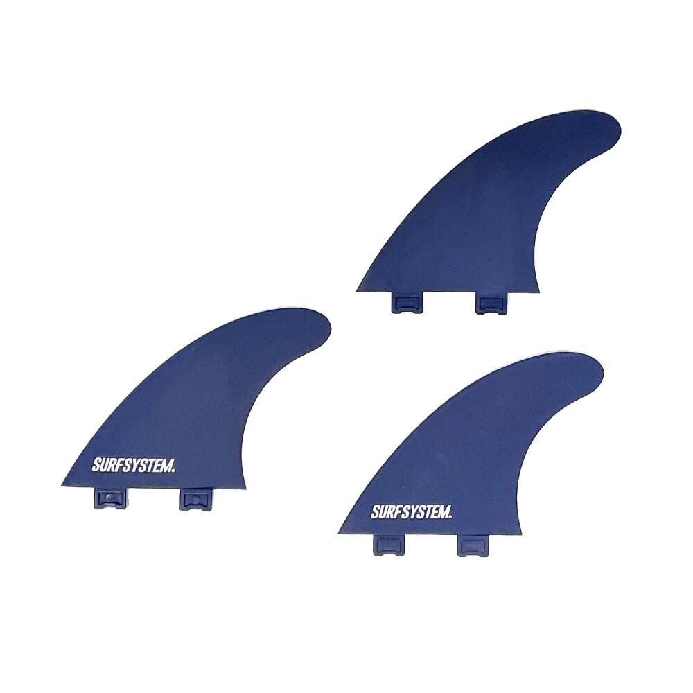 SURFSYSTEM SURFSYSTEM - Set di 3 pinne riciclate compatibili FCS - Navy