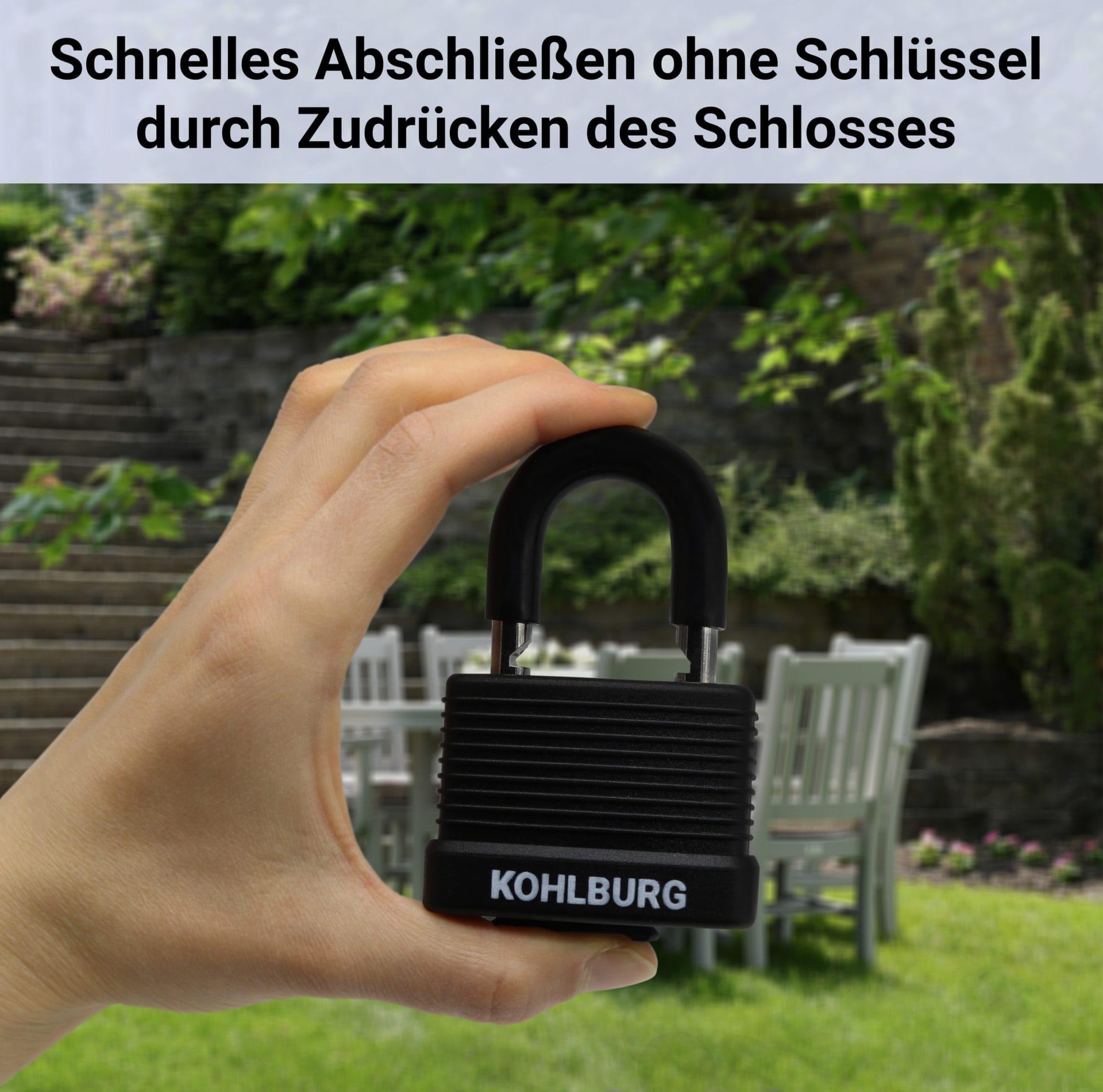 Kabelschloss 200cm lang mit Stahlkabel, Zuklick-Mechanismus & Staubschutz 4/7