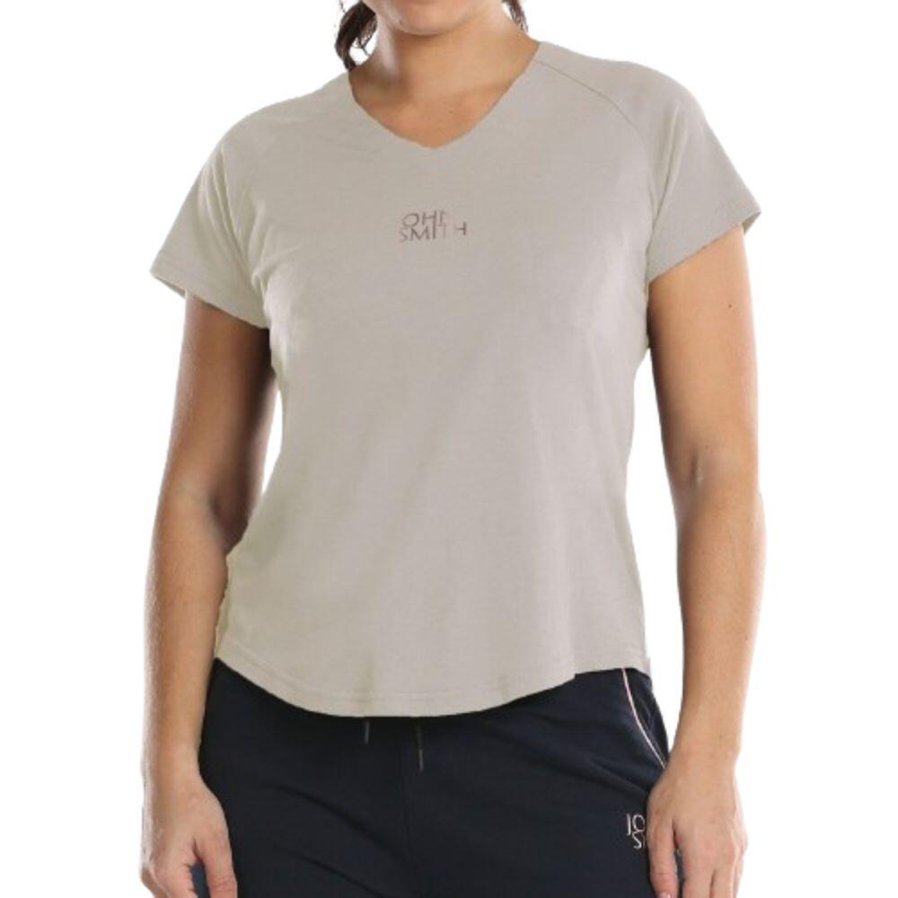 T-Shirt em Algodão de Fitness Mulher JOHN SMITH PUFY. Beige 1/1