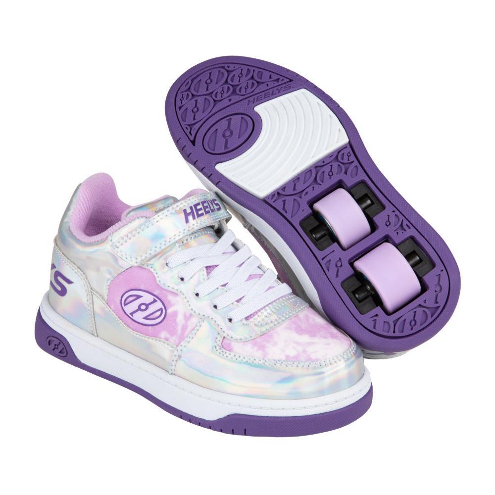 HEELYS Reserve Low Silver Holo/Lavender Kids Heely X2 Shoe