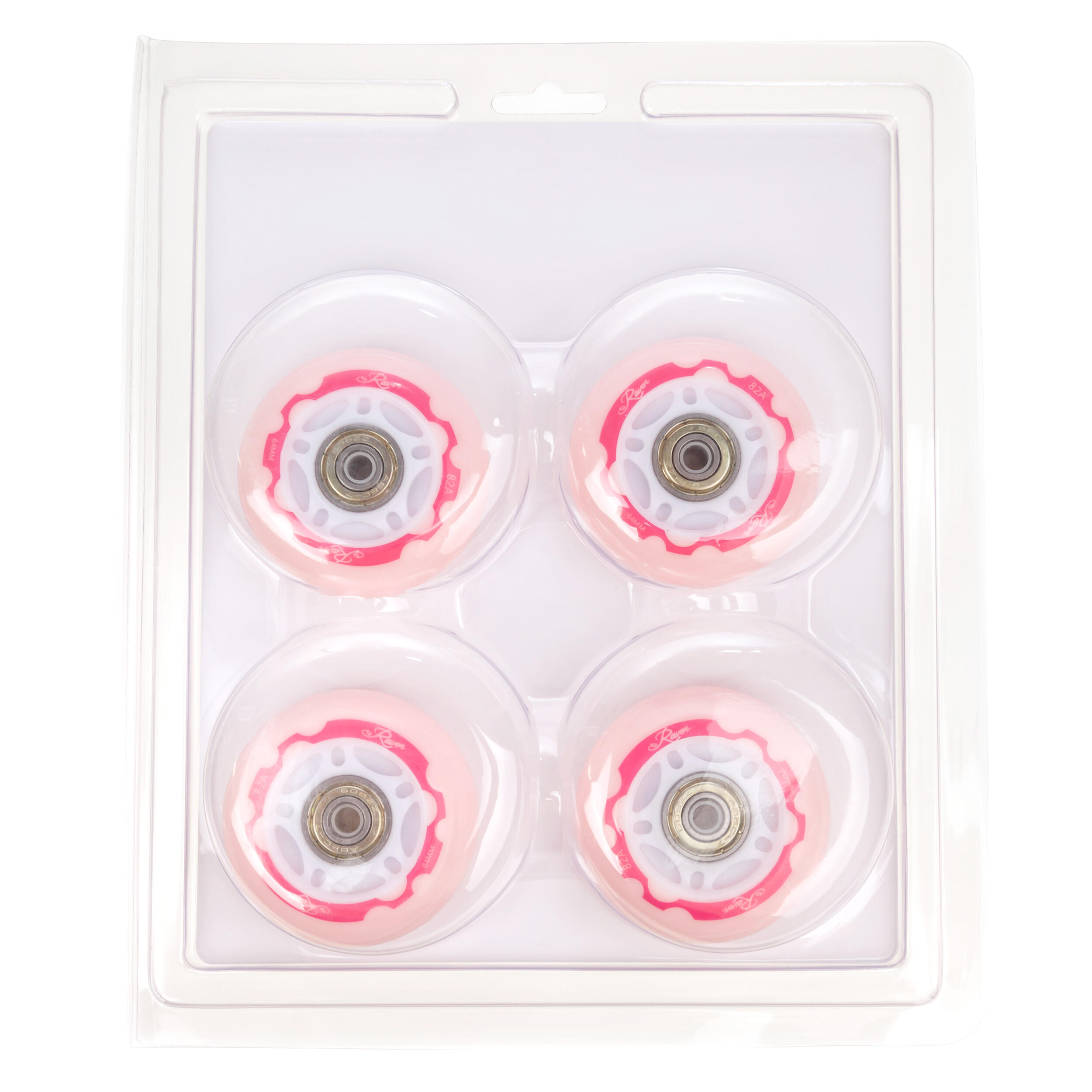 8x svietiace LED kolieska + ložiská na korčule Raven Lia PU 4/6