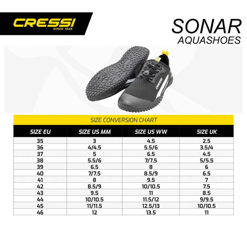 Cressi Sonar Shoes - Scarpa Sportiva Acquatica Realizzata in Tessuto Microforato