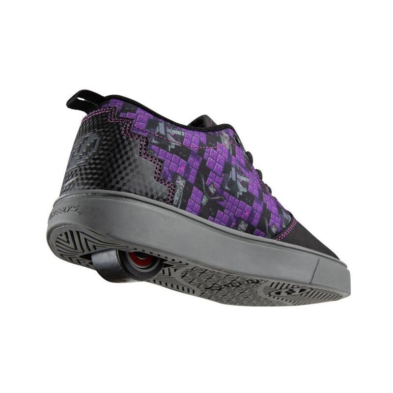 Heelys X Minecraft Pro 20 Black/Purple Kids Heely Shoe