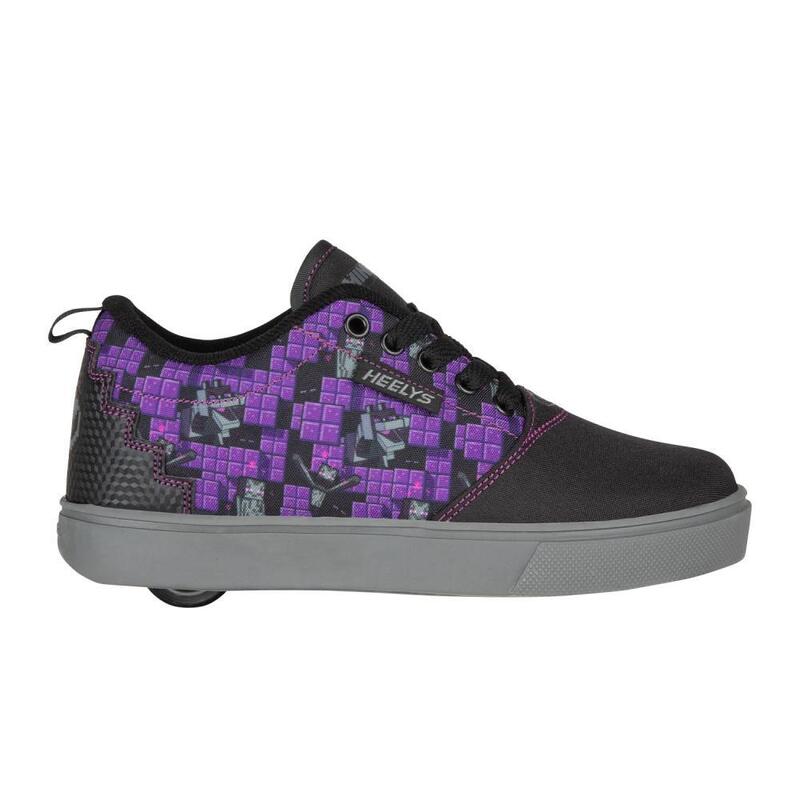 Heelys X Minecraft Pro 20 Black/Purple Kids Heely Shoe