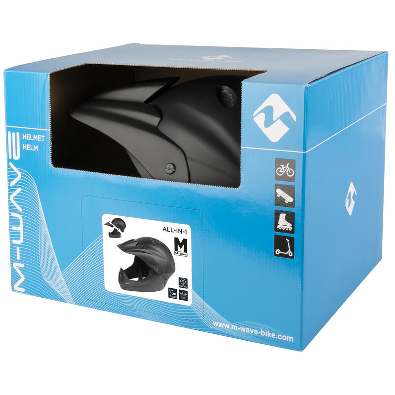 Casque Vélo Oxford BOMBER - Noir Mat - Taille 54-58 Cm - Coque ABS