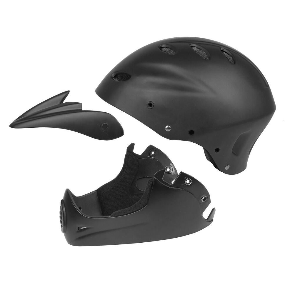 Hełm rowerowy w dół Unisex ABS Mat Black Rozmiar 54-58 cm/m