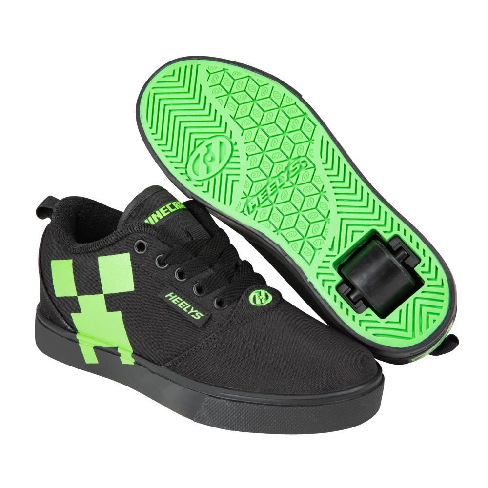 HEELYS Heelys X Minecraft Pro 20 Black/Green Kids Heely Shoe