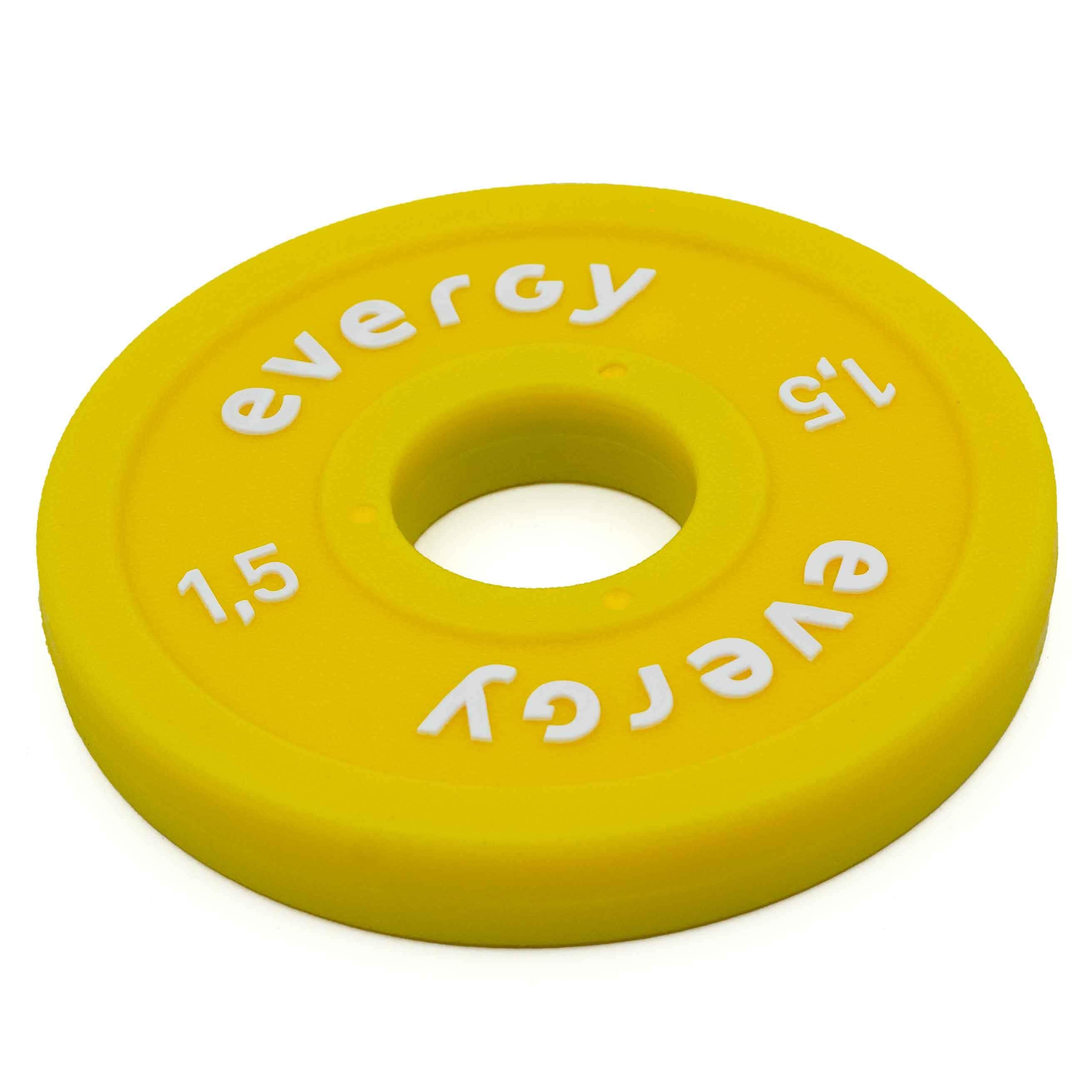 Disco fraccional color élite (pu) evergy 1,5kg musculación 4/5