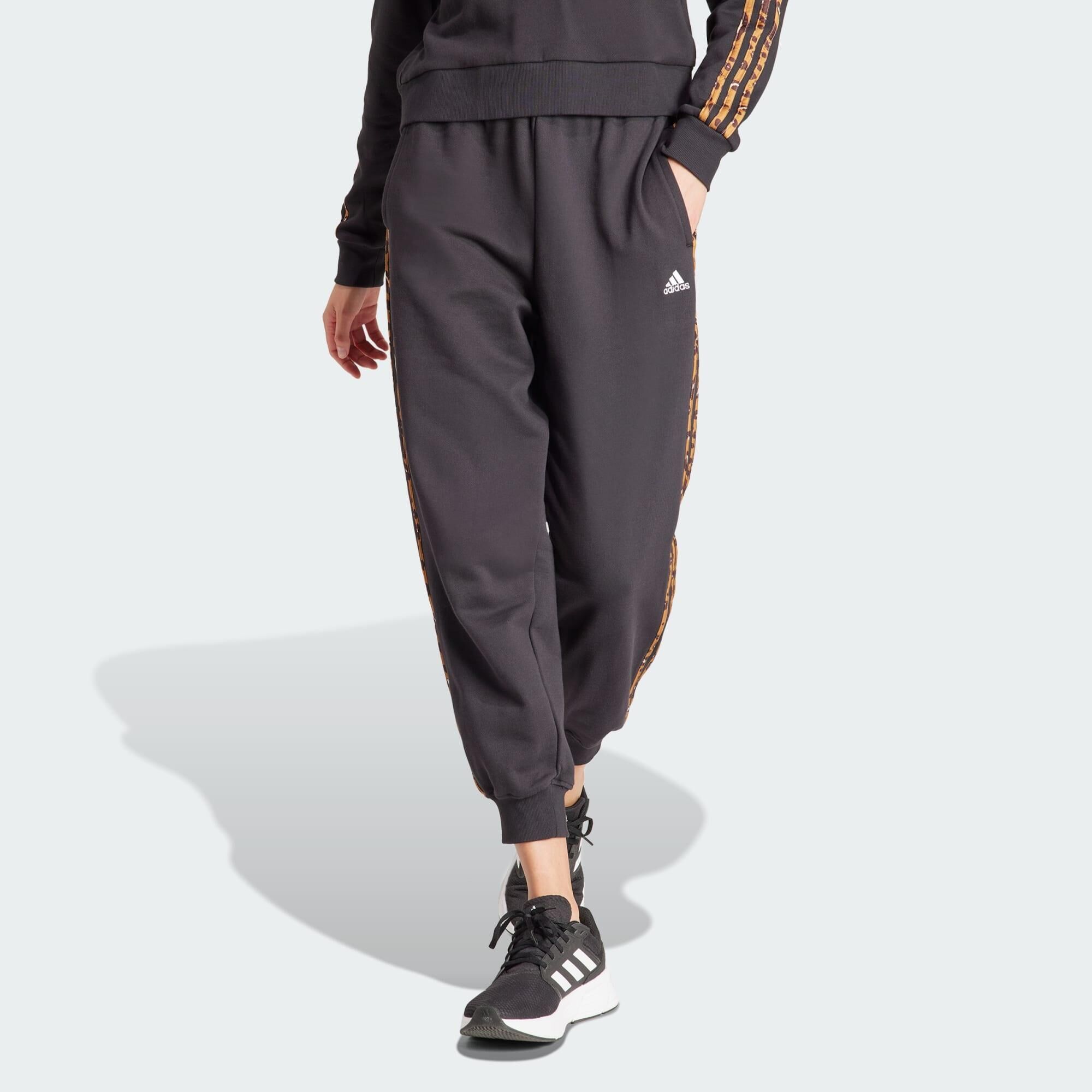 ADIDAS Essentials 3-Stripes Animal-Print 7/8 Pants